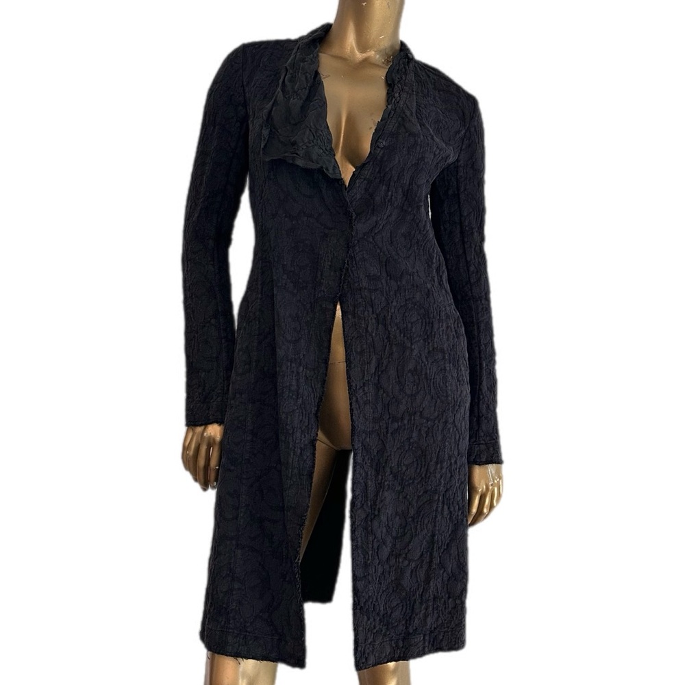 Y2K Exception de Mixmind Textured Longline Jacket (Cotton/rayon/Mulberry Silk)